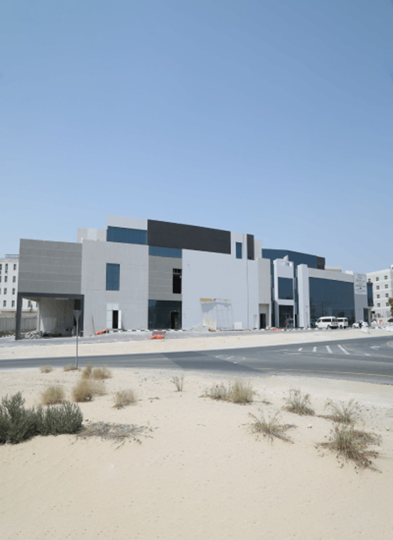 Front view of project