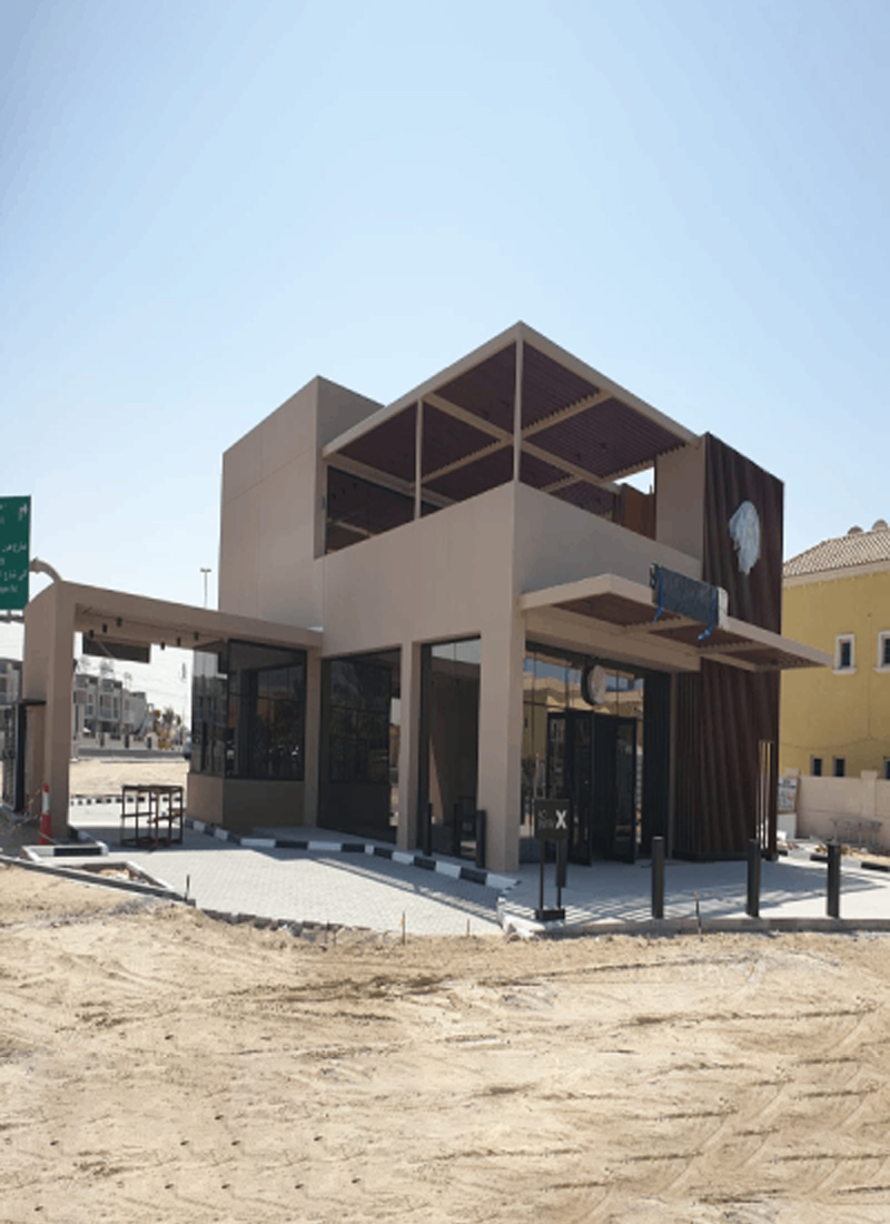 Front view of project
