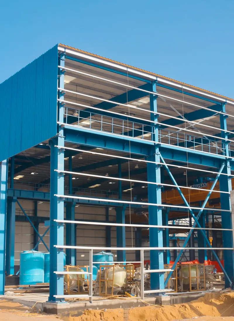 Front view of project