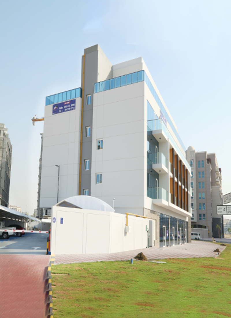 Front view of project
