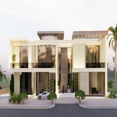 Commercial office interior fit-out project delivered by CNBC construction company in the UAE