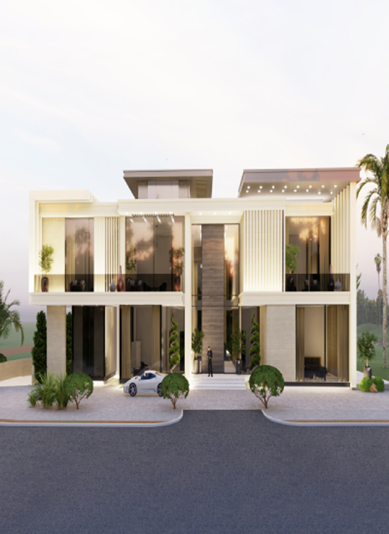 Front view of project
